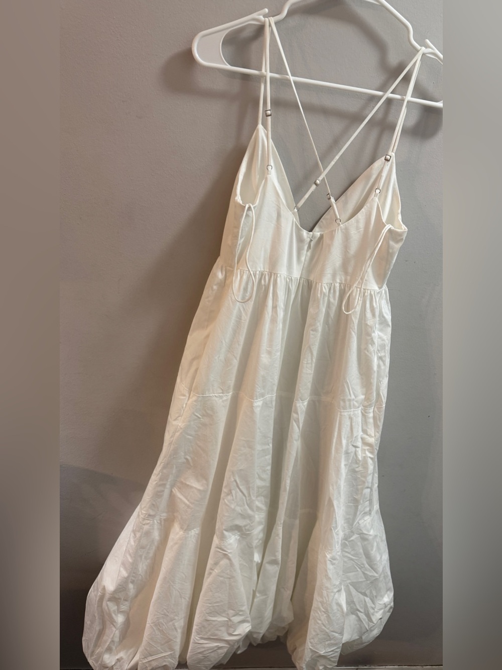 cinq a sept Ivory Spaghetti-Strap Maxi Dress Sz 2 - Picture 3 of 4